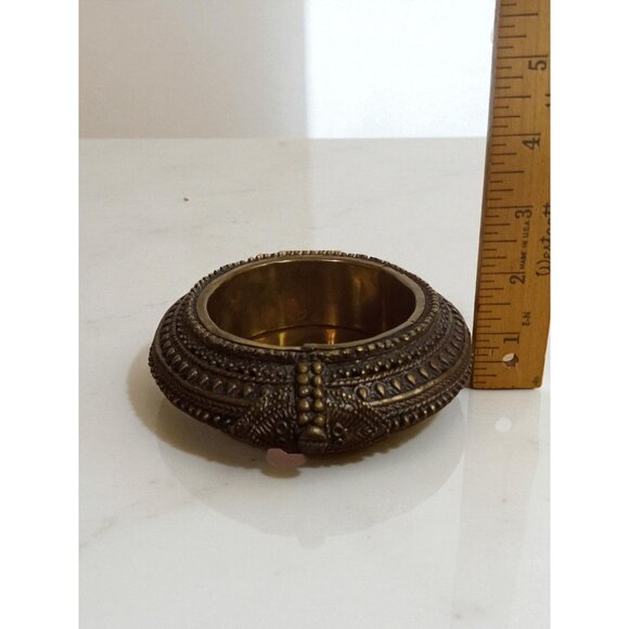 Antique African Omani Bronze Anklet Ashtray Decorative Dish - Picture 8 of 11